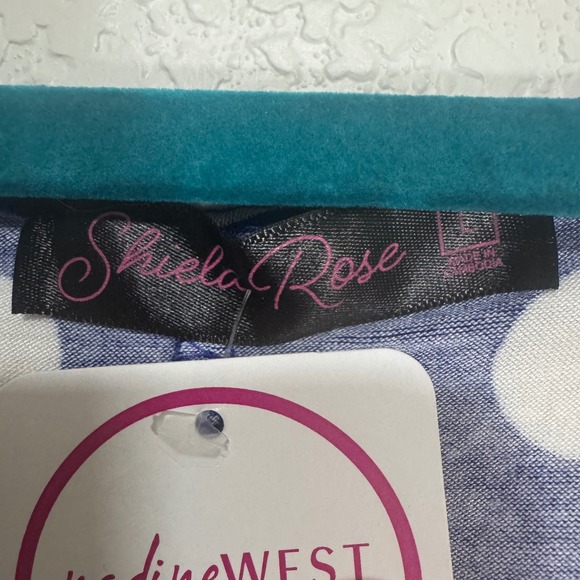 Sheila Rose Polka Dot Tank Top Blue White Women's Size‎ L - Picture 2 of 4